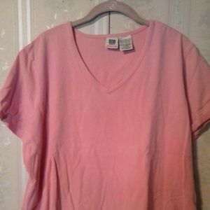 FADED GLORY WOMAN STRETCH PINK SHORT SLEEVE TOP